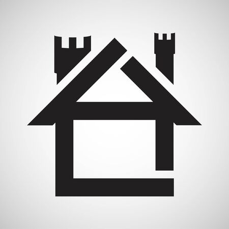 House type, vector iconのイラスト素材