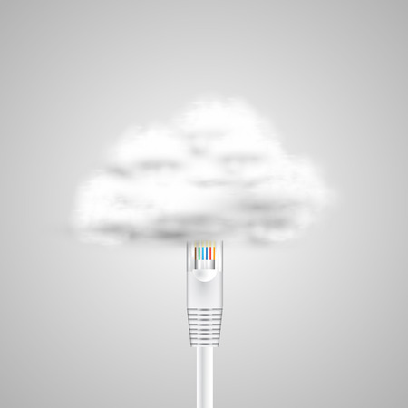 Connected to the cloud, vectorのイラスト素材