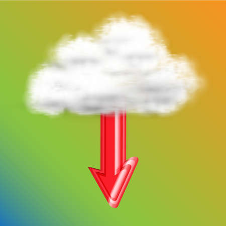 Download from the cloud, vectorのイラスト素材