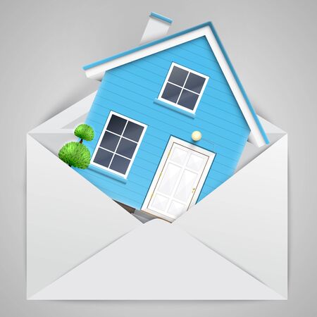 House in an envelope, vectorのイラスト素材