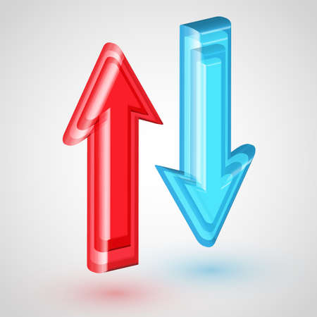 Upload and download arrows, vectorのイラスト素材