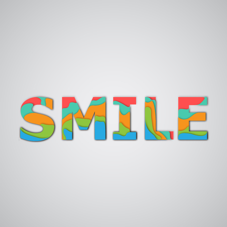 Colorful layered word, vectorのイラスト素材