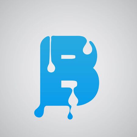 Blue flow from the typeset font, vectorのイラスト素材