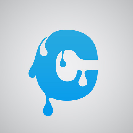Blue flow from the typeset font, vectorのイラスト素材