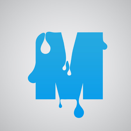 Blue flow from the typeset font, vectorのイラスト素材