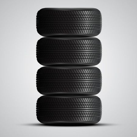 High detailed The tires, vectorのイラスト素材