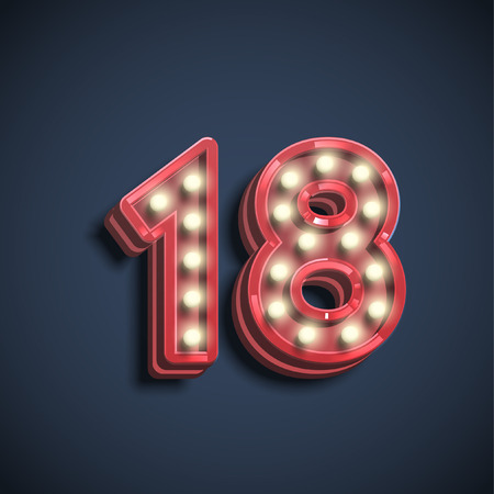 Number typography, vectorのイラスト素材