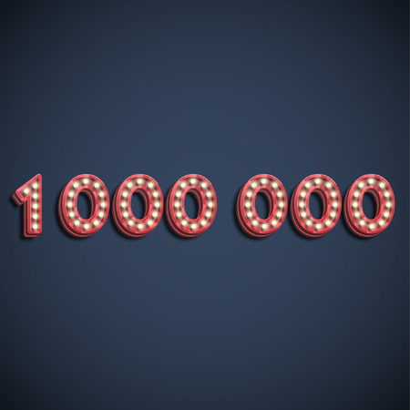 Number typography, vectorのイラスト素材