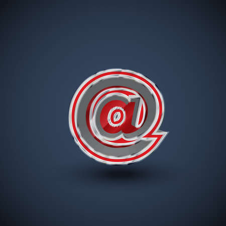 Steel character font, vectorのイラスト素材