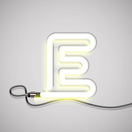 Neon character from the set, vector illustrationのイラスト素材