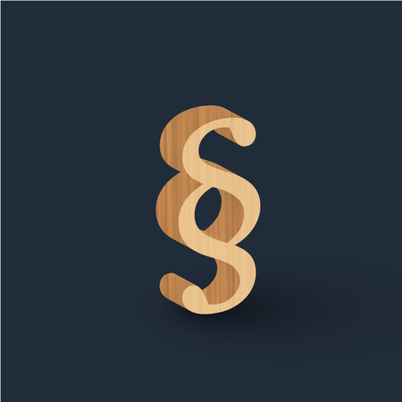 Wood character font, vectorのイラスト素材