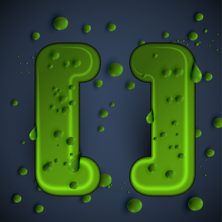 Slime character from the typeset, vectorのイラスト素材