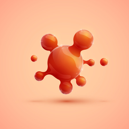 Orange molecule, vectorのイラスト素材