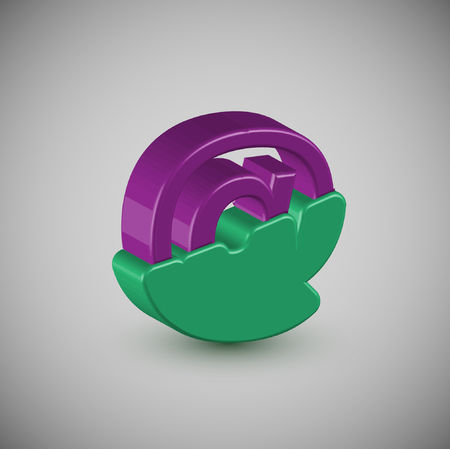 Colorful 3D font, vector illustrationのイラスト素材