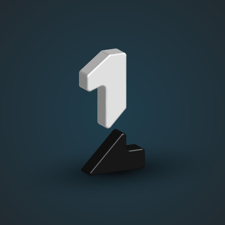 3D black and white charater from the typeset, vectorのイラスト素材