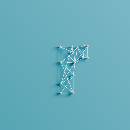 The number made by strings and pins, vectorのイラスト素材