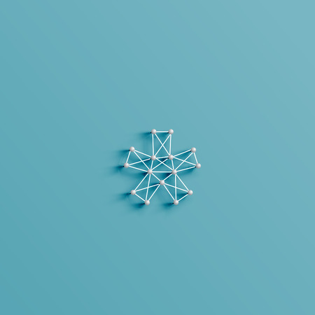 The number made by strings and pins, vector
