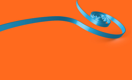Swirly ribbon on blue background, vectorのイラスト素材