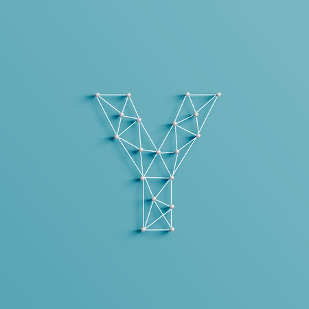 The character made by strings and pins, vectorのイラスト素材