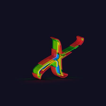 3D colorful font from the Typeface, Vectorのイラスト素材