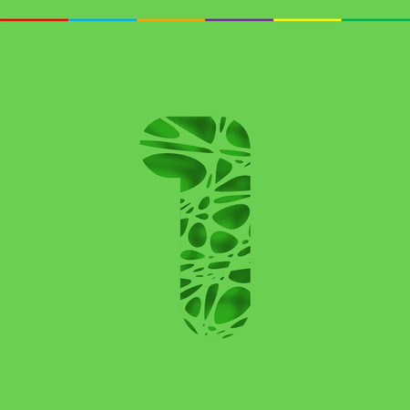 Layered character from the typeset, vectorのイラスト素材