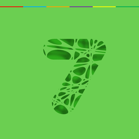 Cutout character from the typeset, vectorのイラスト素材