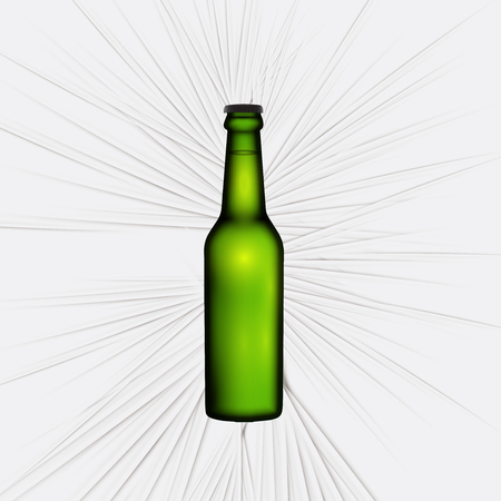 Realistic beer bottleのイラスト素材