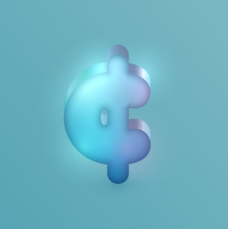 Realistic 3D character neon, vectorのイラスト素材