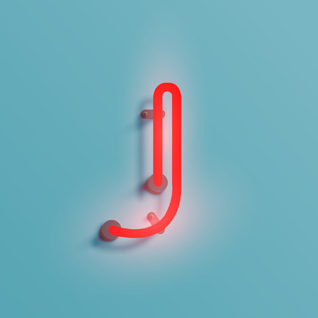 Neon font, vector illustration.のイラスト素材