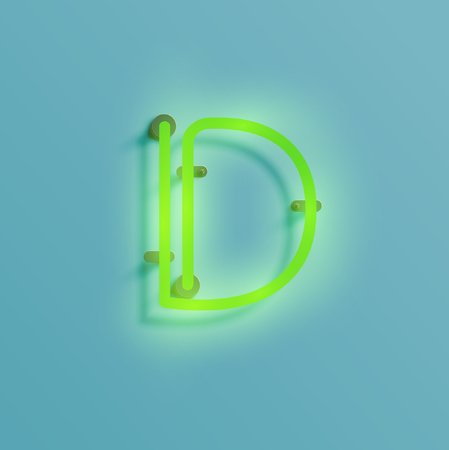 Neon font, vector illustration.のイラスト素材