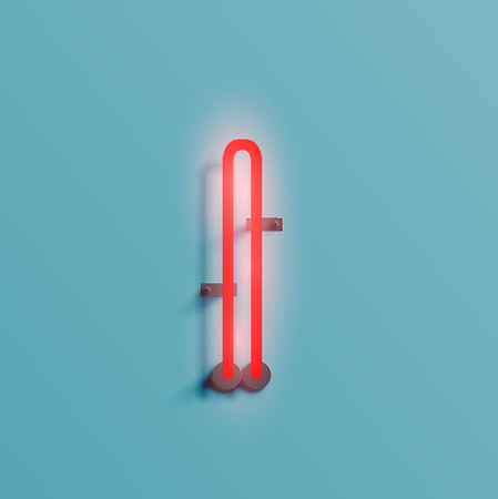 Neon font, vector illustration.のイラスト素材