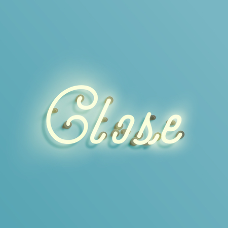 Neon word, vector illustrationのイラスト素材