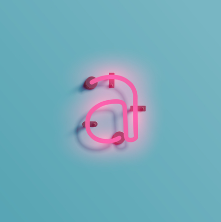Neon font a, vector illustration design for decorationのイラスト素材