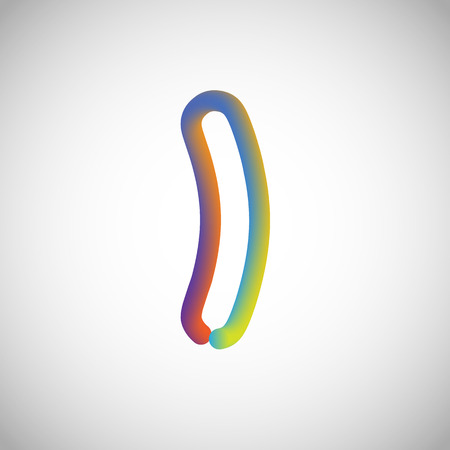 Colorful character from a typeset, vector illustrationのイラスト素材