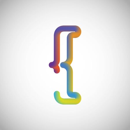 Colorful character from a typeset, vector illustrationのイラスト素材