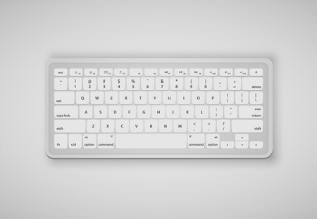 Letters on keyboard form a word, vector illustrationのイラスト素材