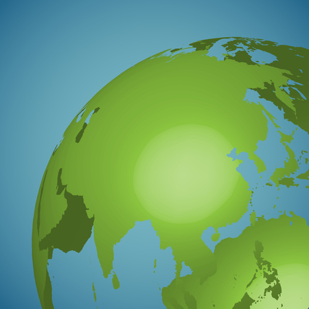 World globe on a blue background, vector illustrationのイラスト素材