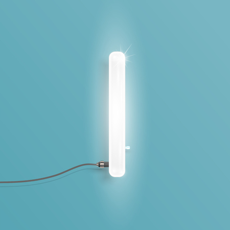 Realistic neon character from a set, vector illustrationのイラスト素材