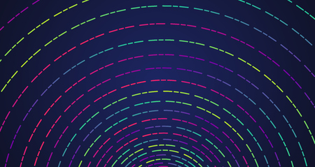 Colorful neon circles background, vectorのイラスト素材