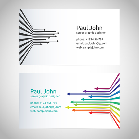 Vector business card template front and backのイラスト素材