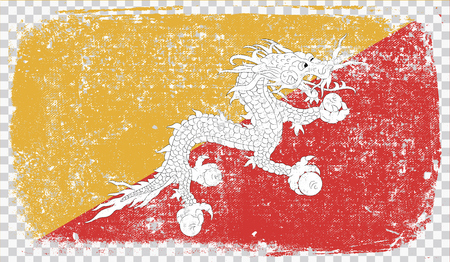 Grounge-styled flag, vector illustrationのイラスト素材