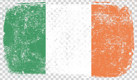 Grounge-styled flag, vector illustrationのイラスト素材