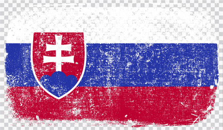 Grounge-styled flag, vector illustrationのイラスト素材
