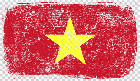 Grounge-styled flag, vector illustrationのイラスト素材