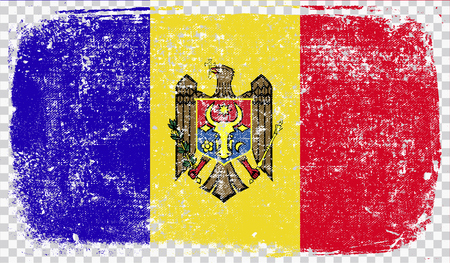 Grounge-styled flag, vector illustrationのイラスト素材