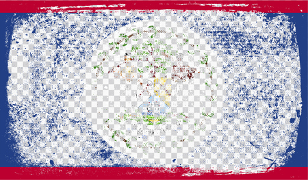 Grounge-styled flag, vector illustrationのイラスト素材