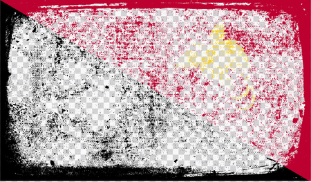 Grounge-styled flag, vector illustrationのイラスト素材