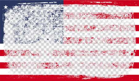 Grounge-styled flag, vector illustrationのイラスト素材