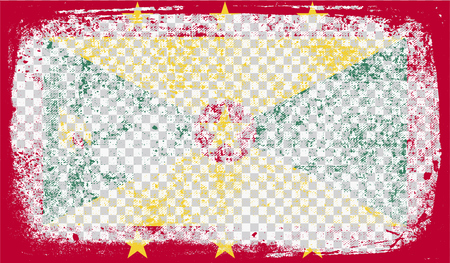 Grounge-styled flag, vector illustrationのイラスト素材
