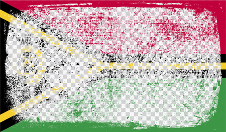 Grounge-styled flag, vector illustrationのイラスト素材